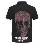 chaude polo tshirt philipp plein homme pas cher col rond de coton pp39441 skull 1978